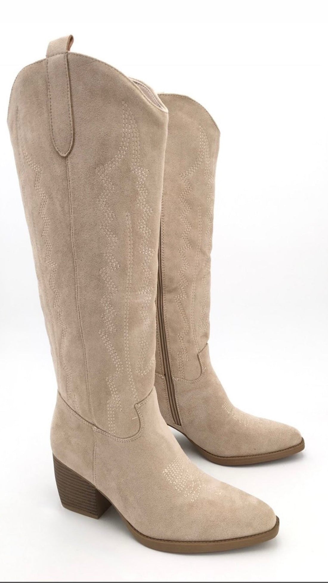 Cowboy Stiefel lang " T272N" / beige Art. 10104
